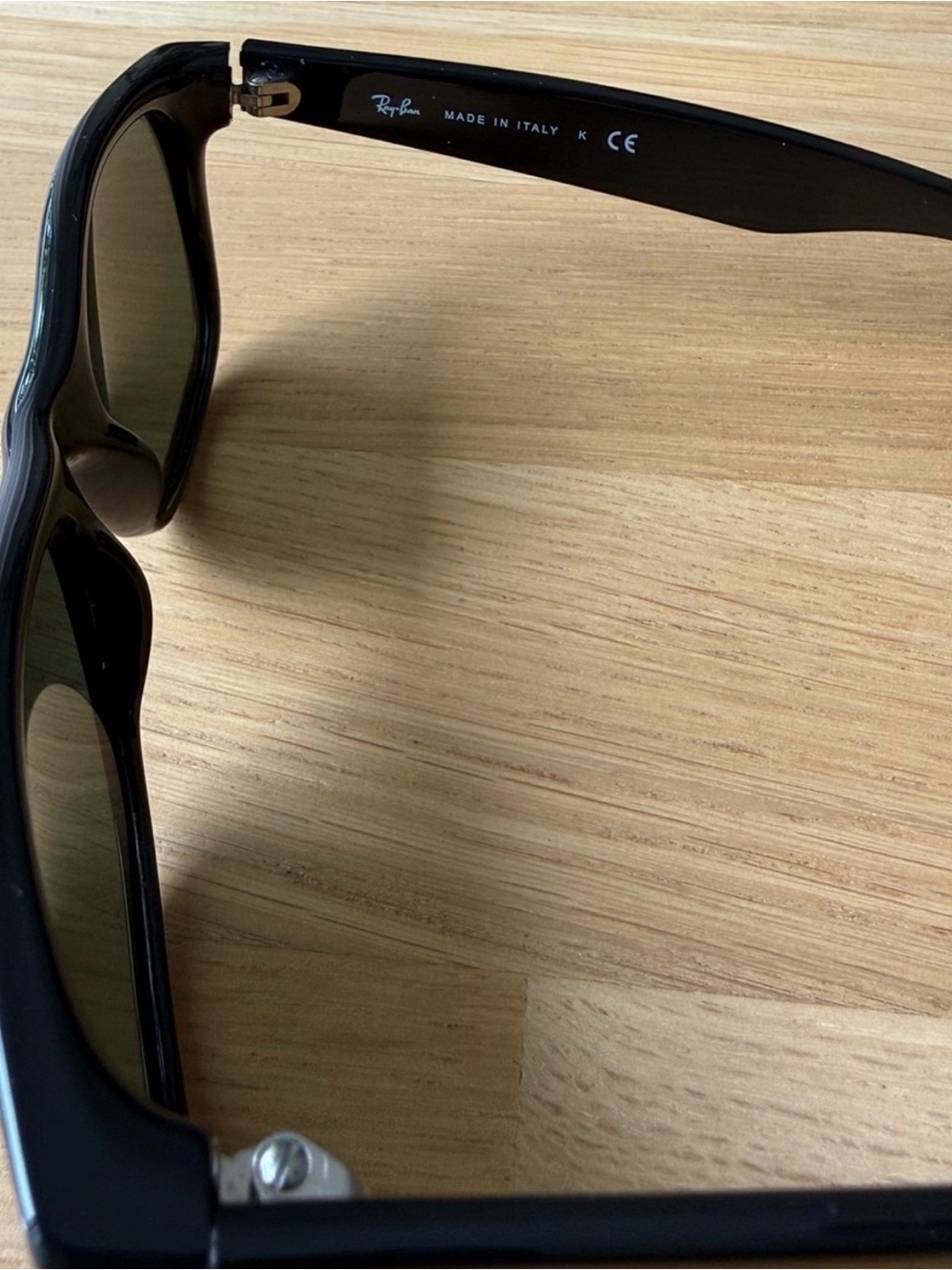 Ray-Ban Black Frame with Dark Green Lenses Sunglasses - Picture 2 of 6